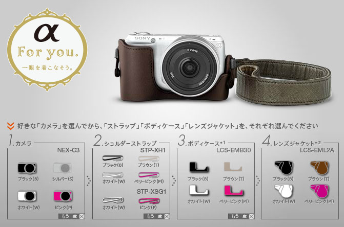 新品・送料無料☆SONY NEX-C3ボディーケース☆ブラックLCS-EMB30 通販